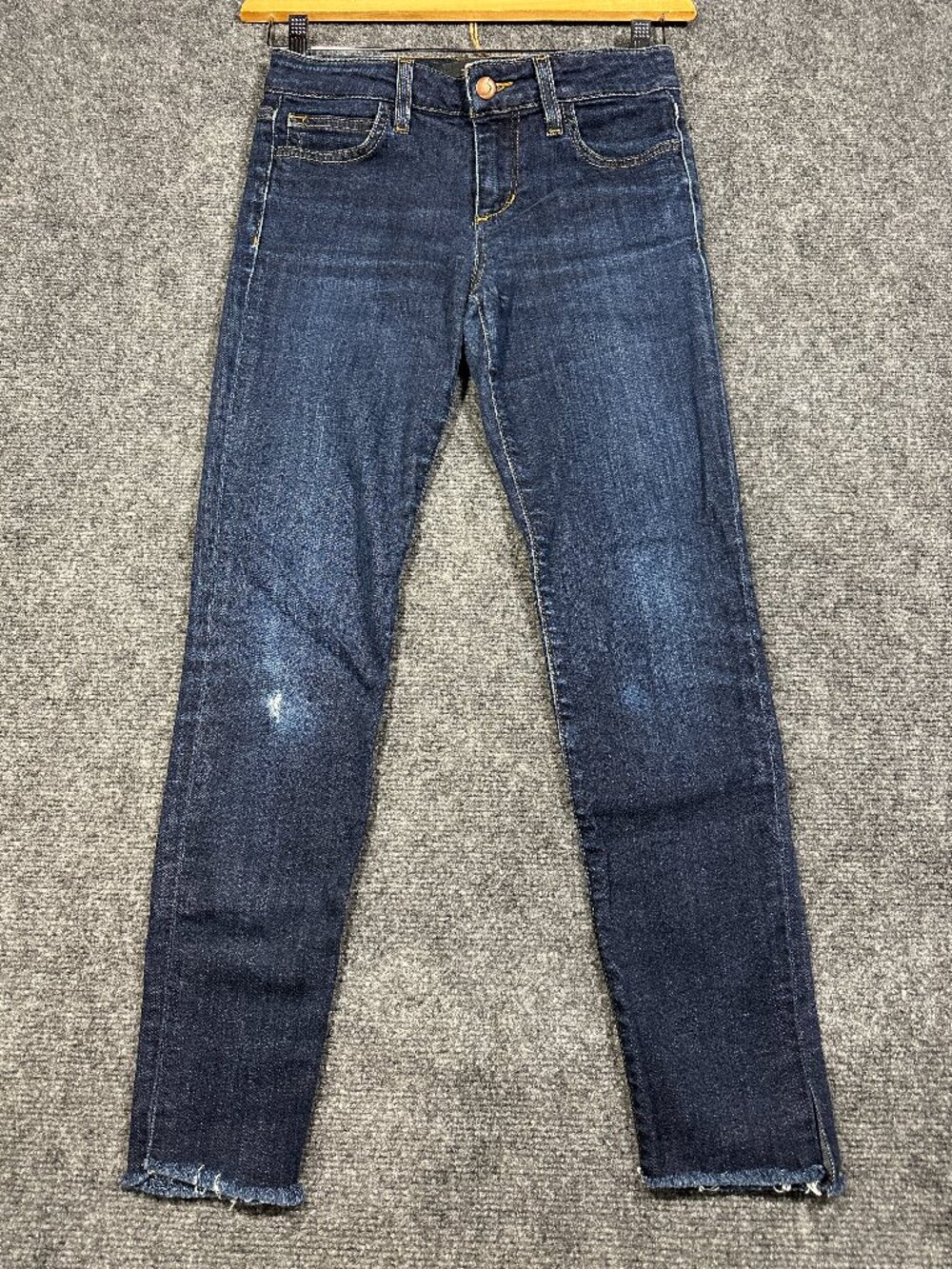 Joes Jeans Womens 25 Cotton Stretch Skinny Ankle Dark Wash Pockets Logo